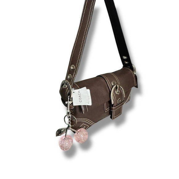 Y2k Coach Soho Small Flap Leather Shoulder Bag Chocolate Brown NWT 2005 - Picture 5 of 11